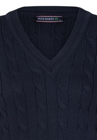 Felix Hardy CABLE V-NECK - Maglione - dark blue