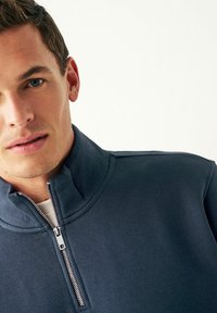 Next HALF ZIP FUNNEL NECK - Sudadera - mottled blue