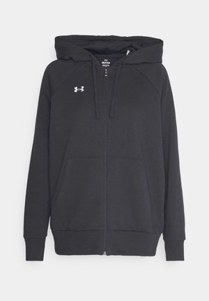 Under Armour RIVAL FLEECE - Sweat zippé - black/white