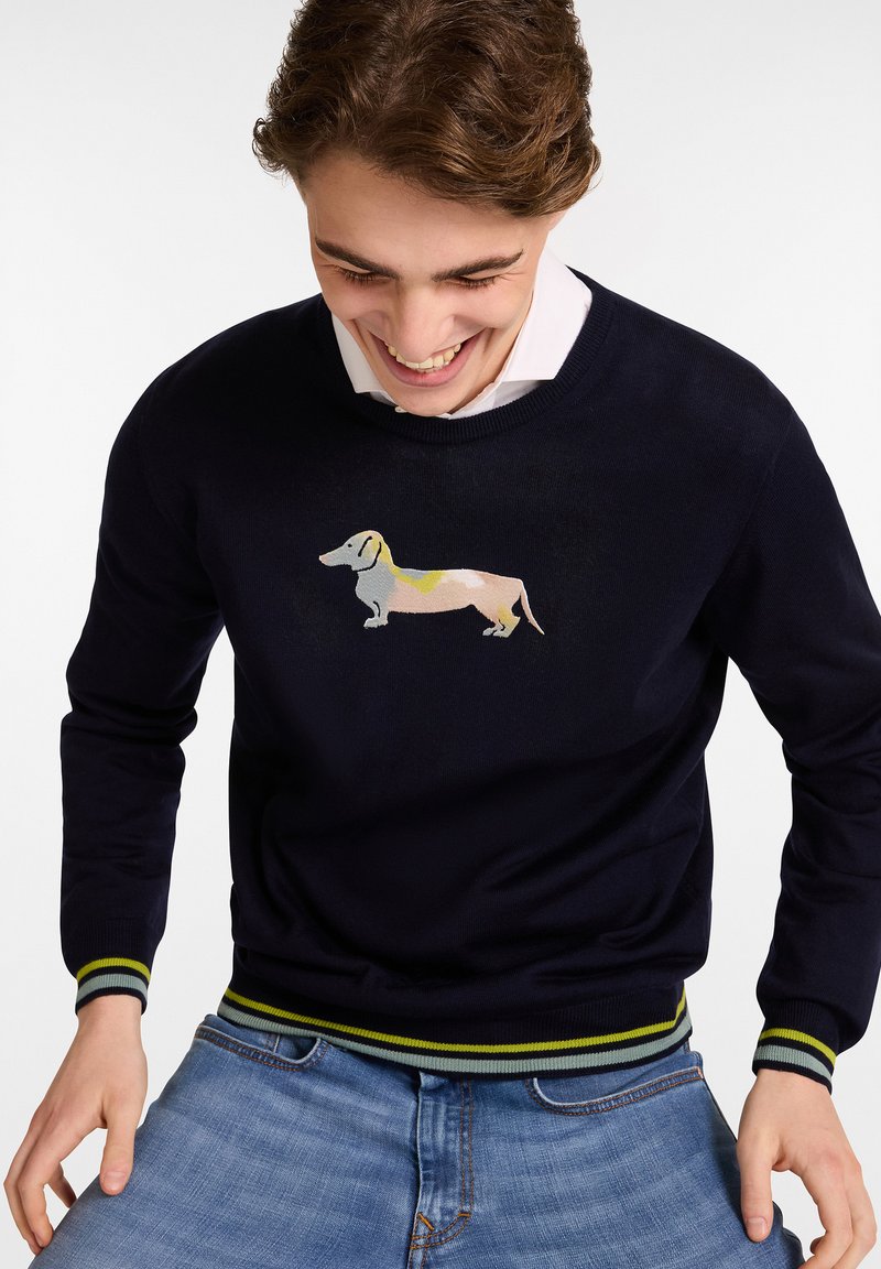 Harmont Blaine CON BASSOTTO Maglione blu scuro
