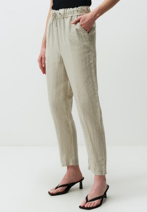 Jimmy Key HIGH WAIST WITH WAIST TIES - Stoffhose - beige