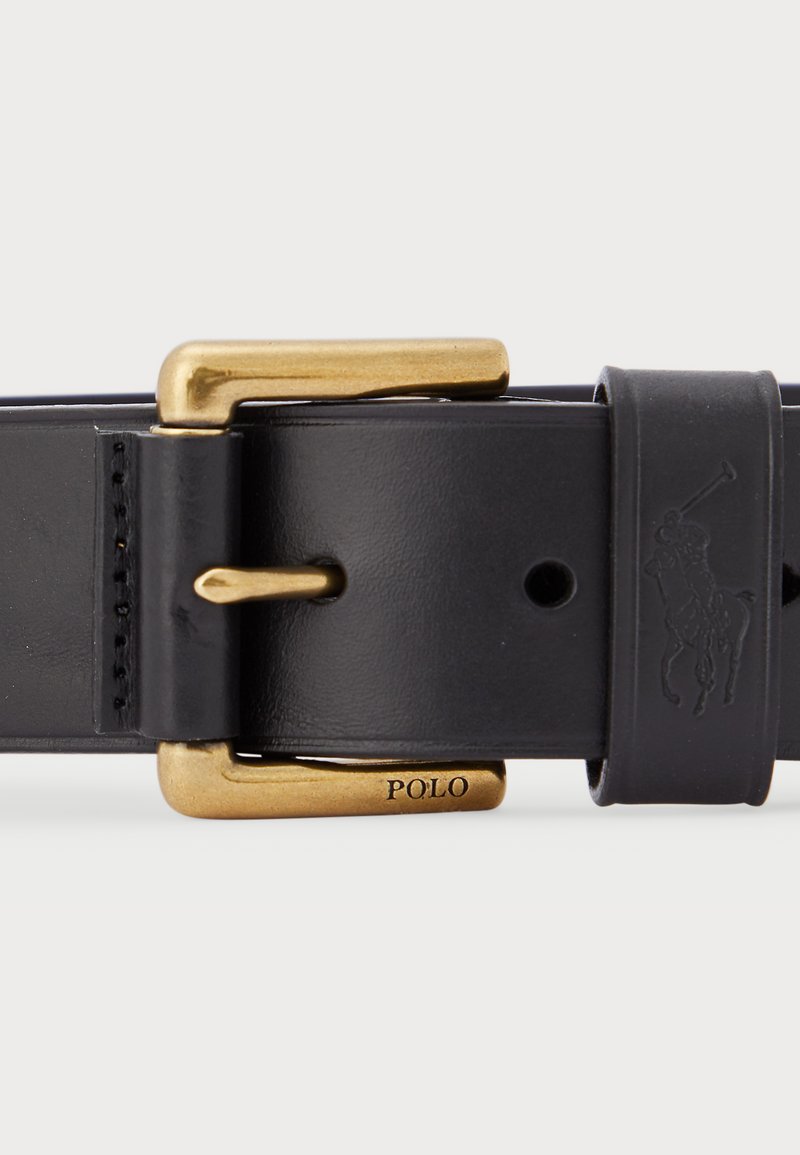 Polo Ralph Lauren LEATHER DRESS BELT - Belt - black - Zalando
