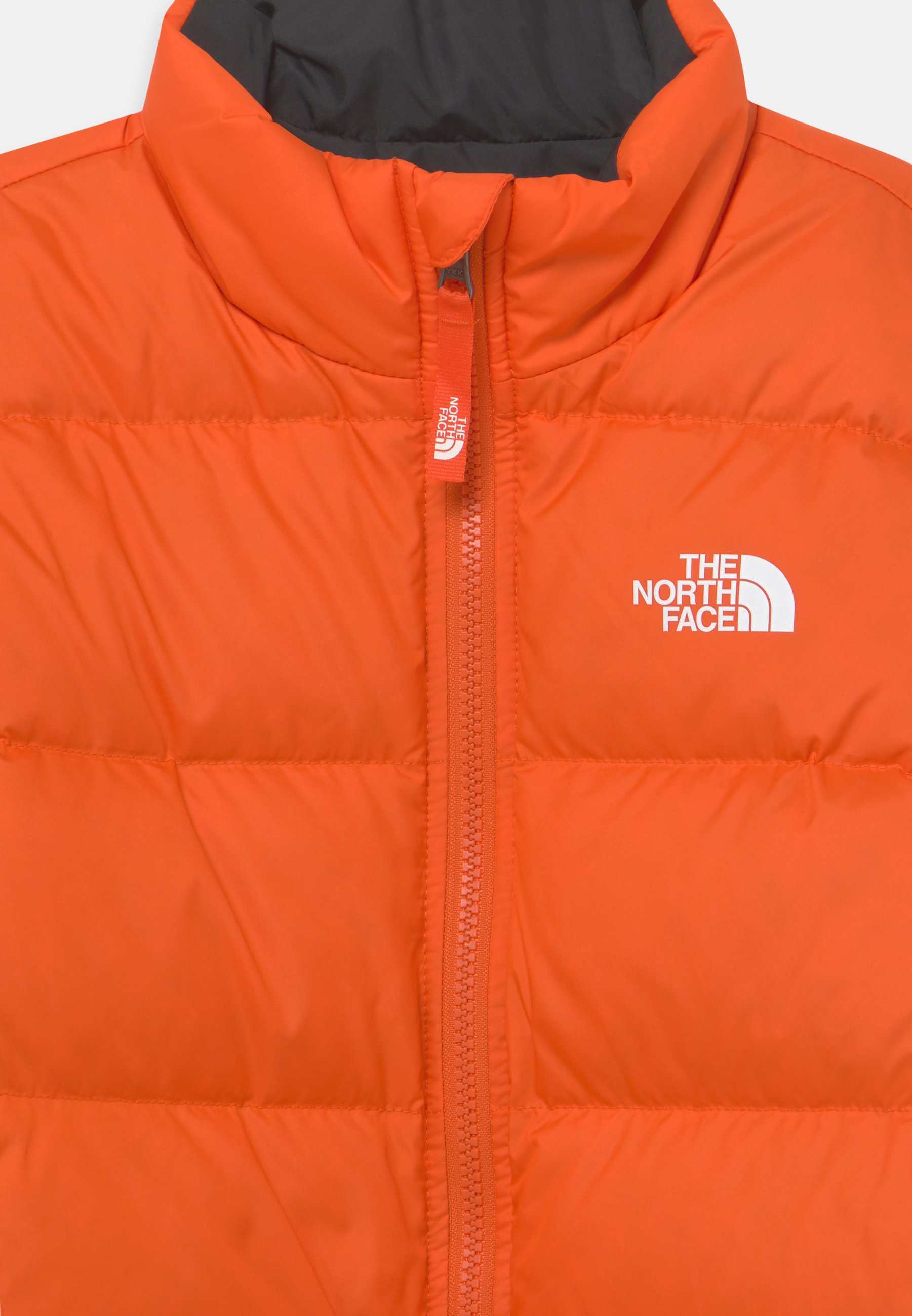 red north face bubble jacket