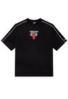 NBA CHICAGO BULLS PIPING TEE - Tekninen t-paita - black/red