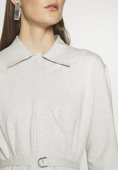 Norma Kamali BOYFRIEND LINE MINI DRESS - Skjortebluse - light heather grey