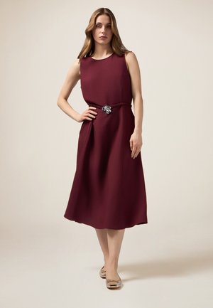 MISTO CON TINTURA GIOIELLO - Day dress - bordeaux