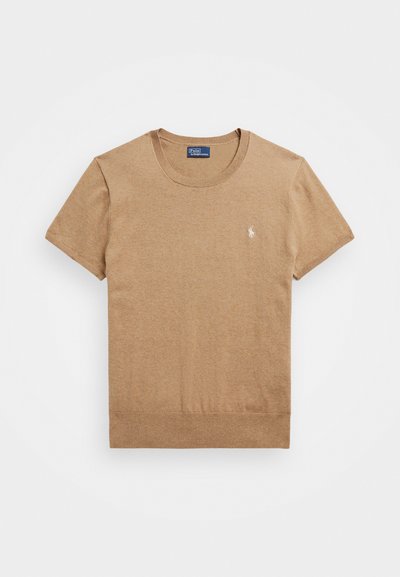 Polo Ralph Lauren PIMA COTTON SHORT SLEEVE PULLOVER - Basic póló - camel