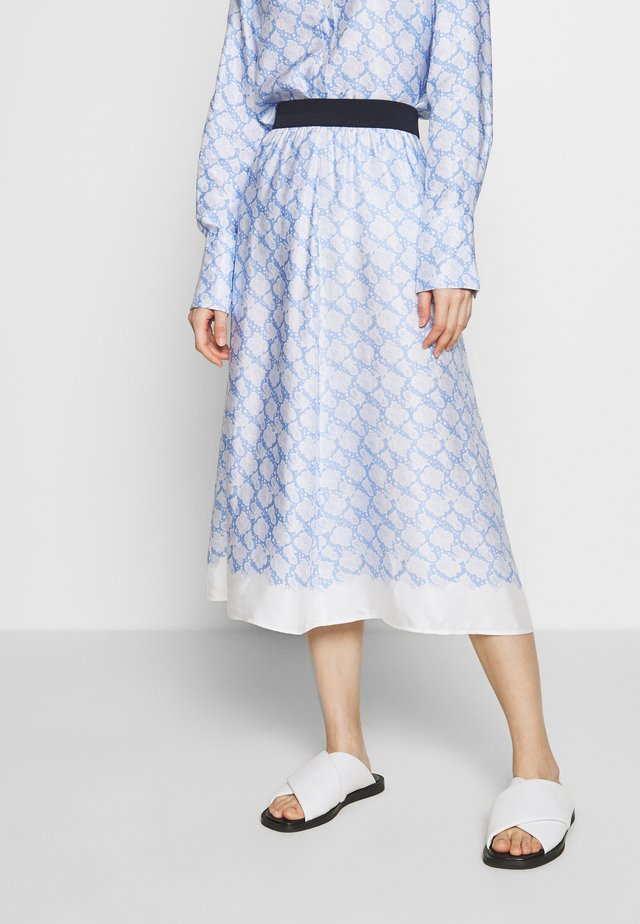 BIELLA - A-line skirt - pacific blue