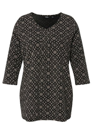 Ulla Popken 3/4 SLEEVE   - Langarmshirt - black