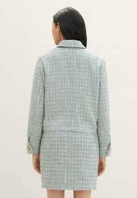TOM TAILOR Vest - green boucle design