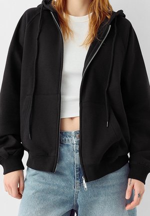 Sudadera con cremallera - black