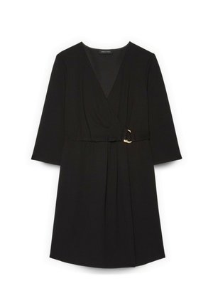 Fiorella Rubino, VESTITO WRAP DRESS CON FIBBIA - Freizeitkleid - nero