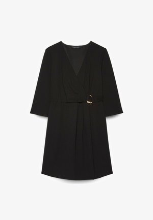 Fiorella Rubino, VESTITO WRAP DRESS CON FIBBIA - Freizeitkleid - nero