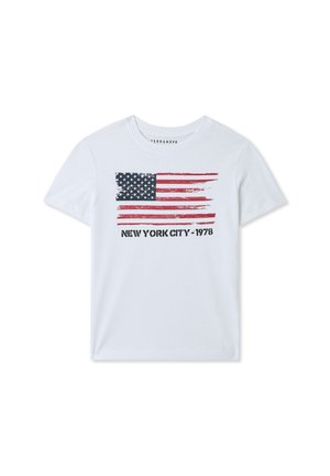 Terranova CON BANDIERA - T-shirt con stampa - bianco ottico