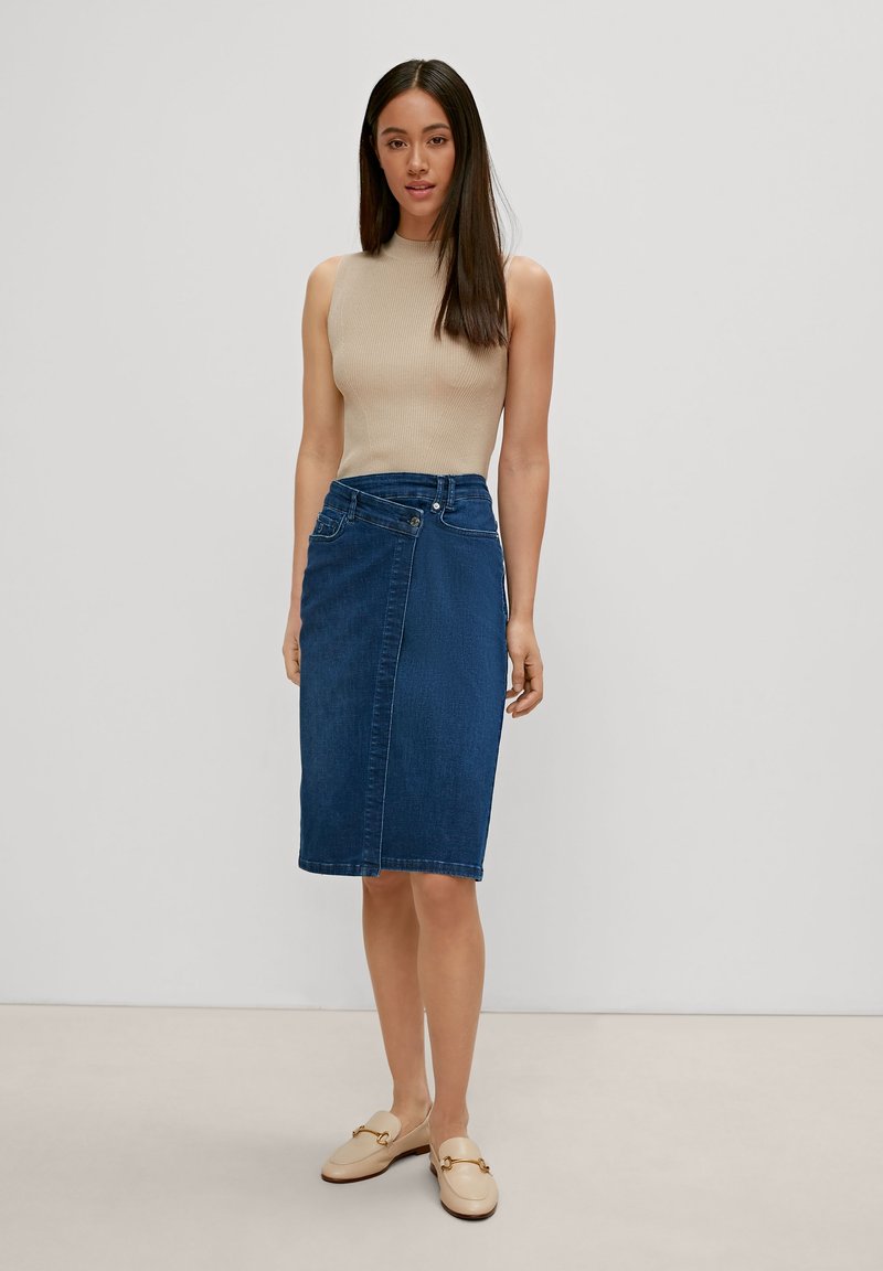 Damen Jeansröcke | comma Wickelrockdark blue/rinsed denim - FZ71825 Damen Jeansröcke | comma Wickelrockdark blue/rinsed denim - FZ71825