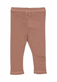 Lichtroze leggings van zacht, rekbaar materiaal. Met een naadloze tailleband en omgezoomde manchetten, met een gladde textuur overal.