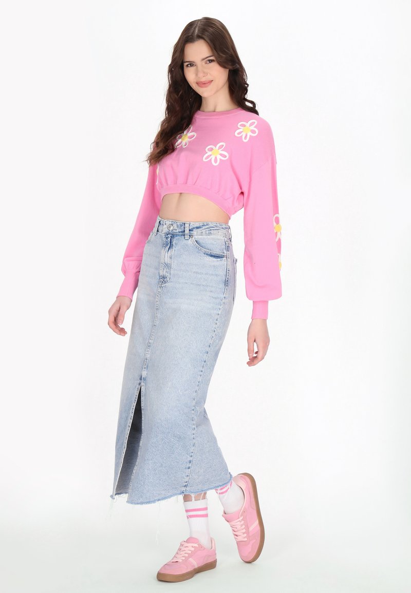 Mymo Sweatshirt Love Moschino Rose Sweatshirt MyMo Maglione Pink/fuxia