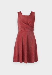 ALEXA CROSS OVER SKATER DRESS - Trikotāžas kleita - rust