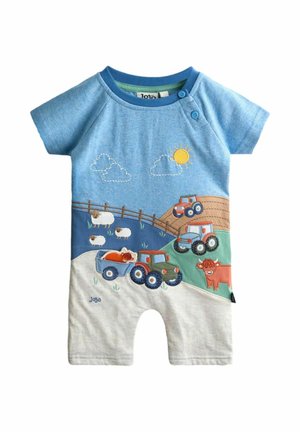 REGULAR FIT - SCENE APPLIQUÉ ROMPER - Kezeslábas - blue tractor