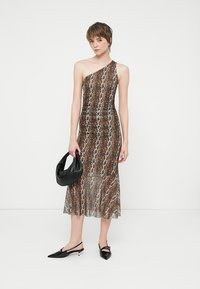 House of Sunny LEOPARD ASYMMETRIC DRESS - Kokteilikleit/peokleit - multi-coloured
