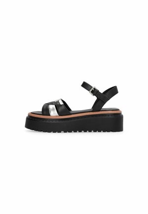 Sandali con plateau - black