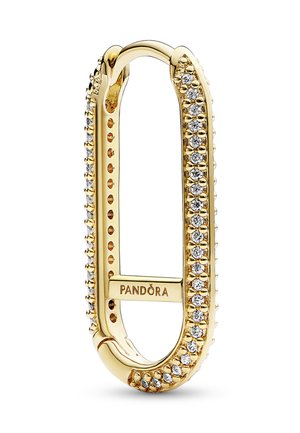 EXTENDED PAVÉ LINK   - Earrings - gold plated