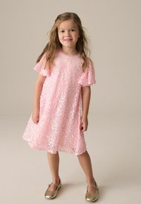 Next - REGULAR FIT - SLEEVE SEQUIN PARTY  - Koktélruha / Partiruha - pink sparkle Miniatűr kép 1