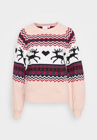 VILA Stickad tröja - light pink