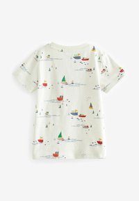 Next ALL OVER SHORT SLEEVE - REGULAR FIT - Camiseta estampada - white blue