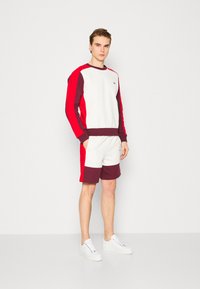 Lacoste ELEVATED COLORBLOCK  - Verryttelyhousut - flour/red-spleen