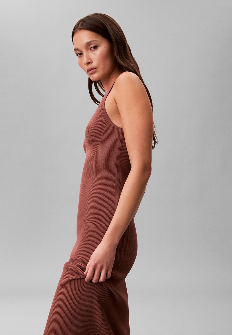 Calvin Klein SLIM TANK - Jumper dress - sierra brown/dark brown - Zalando
