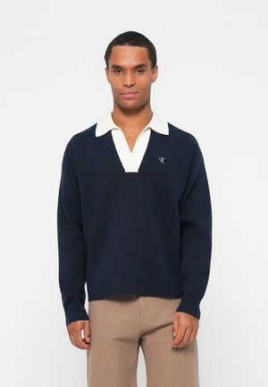 SOLID JOHNNY COLLAR - Jumper - dark sapphire