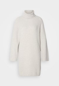 DRESS MIDI LONGSLEEVE TURTLENECK - Džemperkleita - light granite melange
