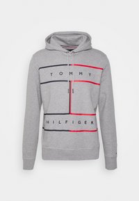 LARGE FLAG HOODY - Camisola - light grey heather
