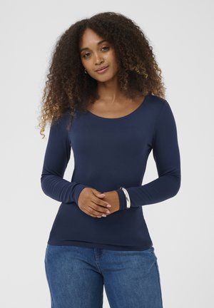 BASIC LONGSLEEVE - Top s dlhým rukávom - navy blazer