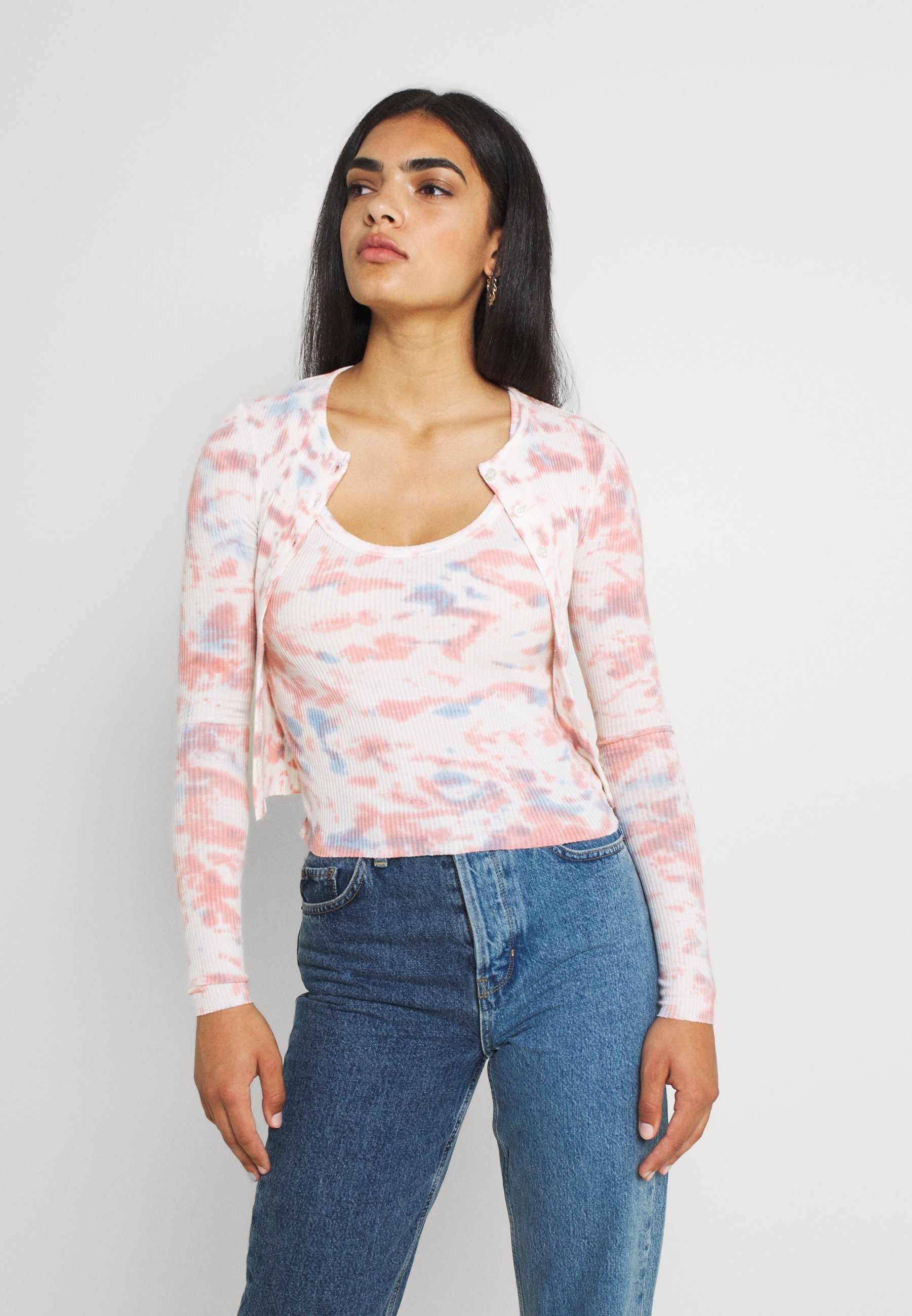 BDG Urban Outfitters TIE DYE RIBBED TWIN SET - Top - pink - Zalando.ie