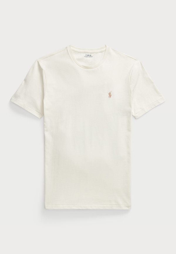 CUSTOM SLIM FIT JERSEY CREWNECK T-SHIRT - Basic T-shirt - parchment cream2