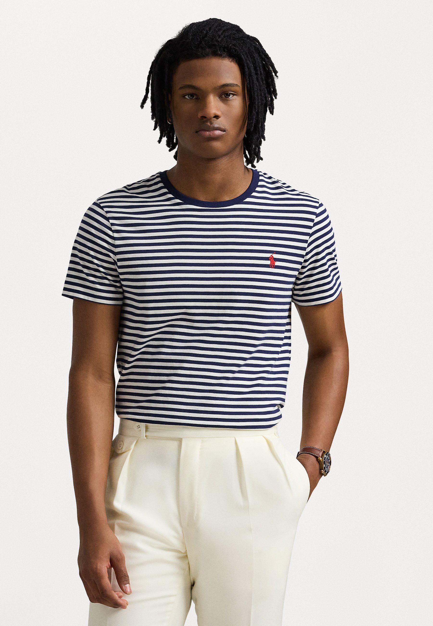 Polo Ralph Lauren CUSTOM SLIM FIT STRIPED JERSEY T-SHIRT