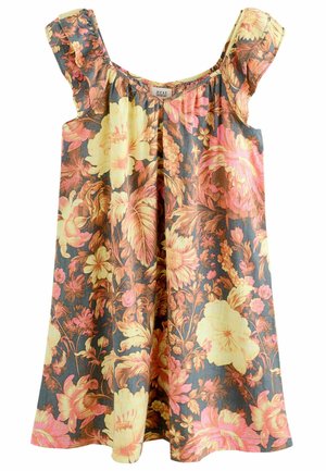 TALL FIT -V-NECK RUFFLE SLEEVE   - Freizeitkleid - navy vintage floral