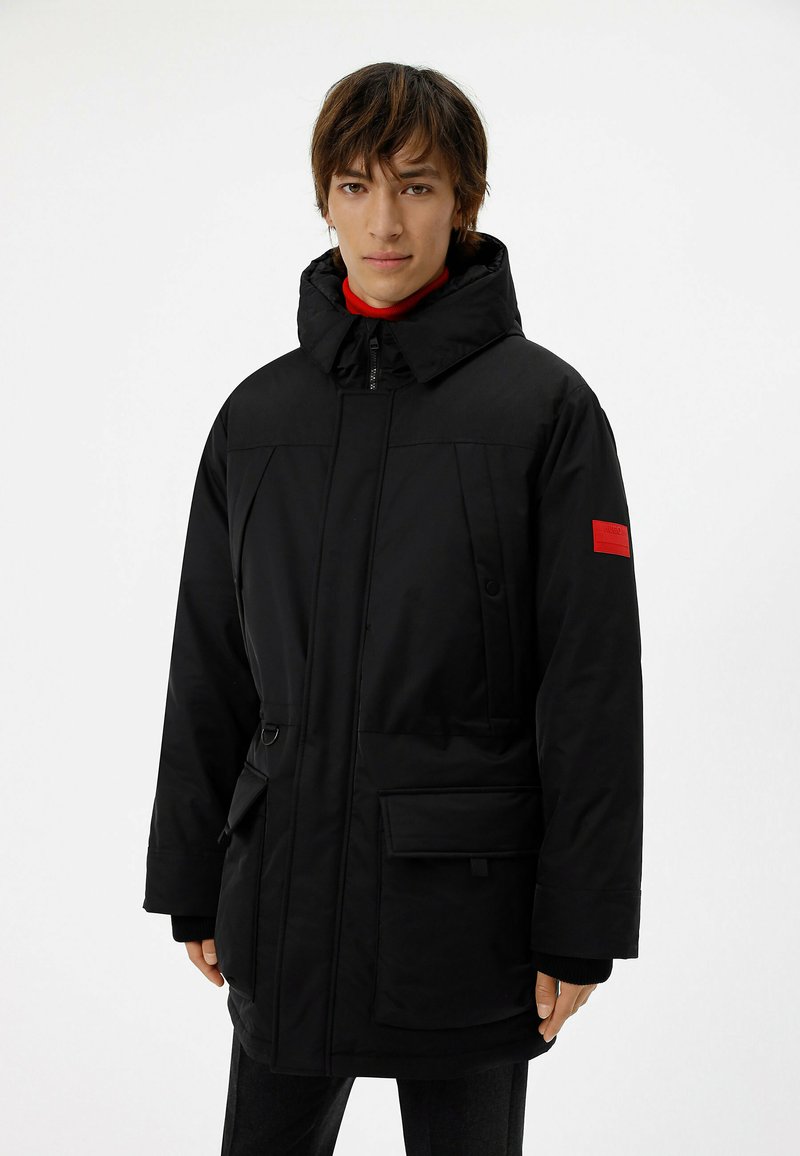 Herren Trenchcoats | HUGO MELMUS Parka black/schwarz - ZV03291 Herren Trenchcoats | HUGO MELMUS Parka black/schwarz - ZV03291