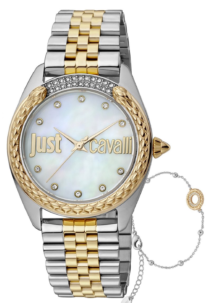 Just Cavalli PRESTIGE BOX SET - Käekell - silver coloured and gold coloured