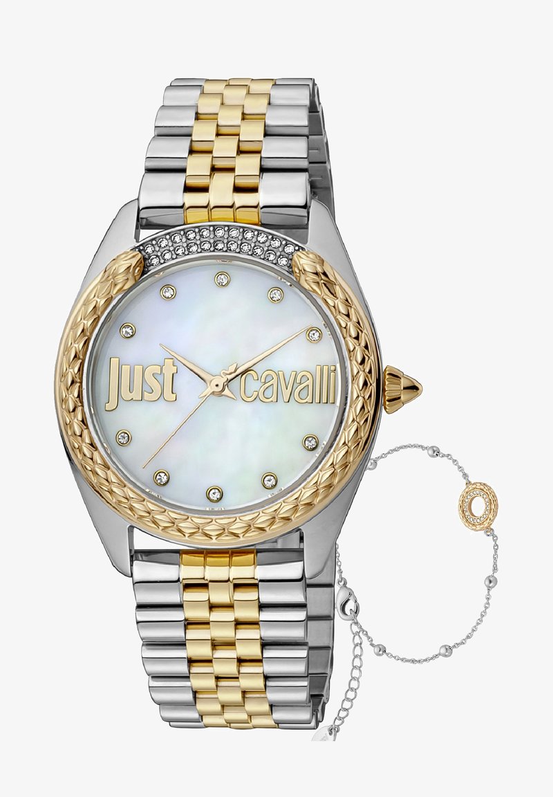 Just Cavalli PRESTIGE BOX SET - Käekell - silver coloured and gold coloured