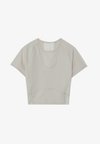 CROPPED SPORTS T SHIRT - Basic T-shirt - off-white