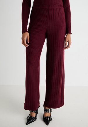 ONLANNA STRAIGHT PANT BOX - Nadrágok - burgundy