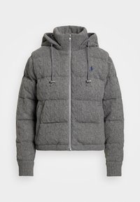 CABLE-KNIT WOOL-CASHMERE QUILTED JACKET - Übergangsjacke - flannel grey heather