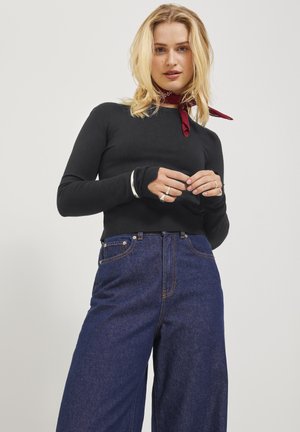 JJXX VALENTINA LS SOFT CROPPED CN  - Maglione - black