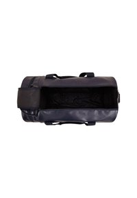 Borsa da viaggio navy realizzata in materiale liscio e resistente, con chiusura a zip, due manici robusti e un interno spazioso e non foderato.