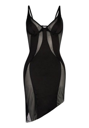 SWIRL MESH - Vestito elegante - black