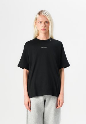 JXSTUDIO ERBRO LOOSE - Basic T-shirt - black/bright white