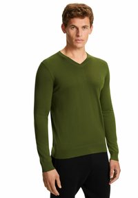 FALKE BASIC V-NECK - Maglione - olive